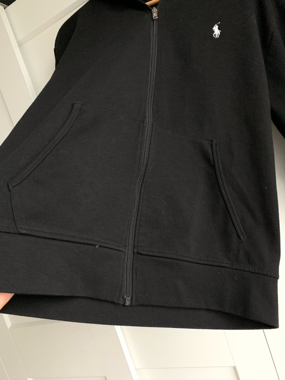 Polo by Ralph Lauren Black full-zip Hoodie mens size L in black - Picture 6 of 10